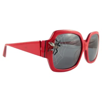 Pre-owned Alain Mikli New Vintage  Delfina Dl0901 Red Arachne Sunglasses 2009
