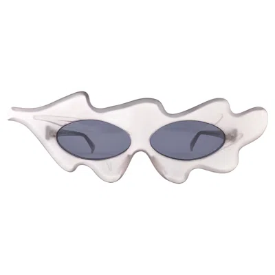 Pre-owned Alain Mikli New Vintage  Light Grey Made In France Sunglasses 1980's In Gray