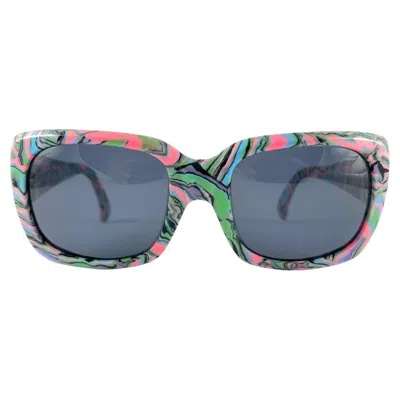 Pre-owned Alain Mikli New Vintage Rare  Oversized Multicolor France Sunglasses 1990's In Gray