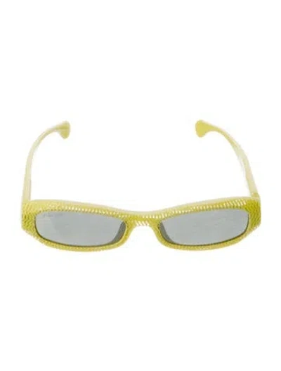 Pre-owned Alain Mikli Oversize Mirrored Sunglasses In Green