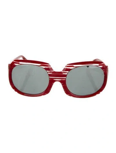 Pre-owned Alain Mikli Oversize Tinted Sunglasses In Red