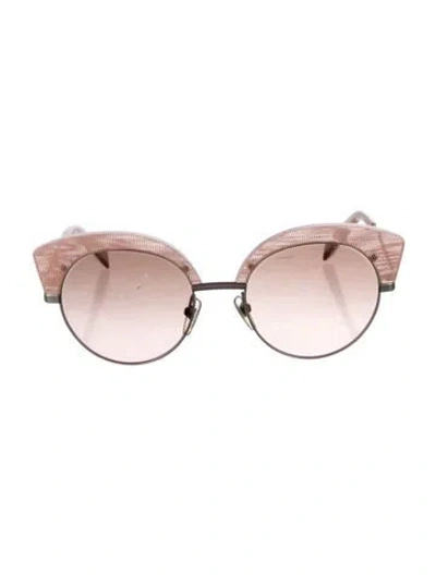 Pre-owned Alain Mikli Round Gradient Sunglasses In Pink