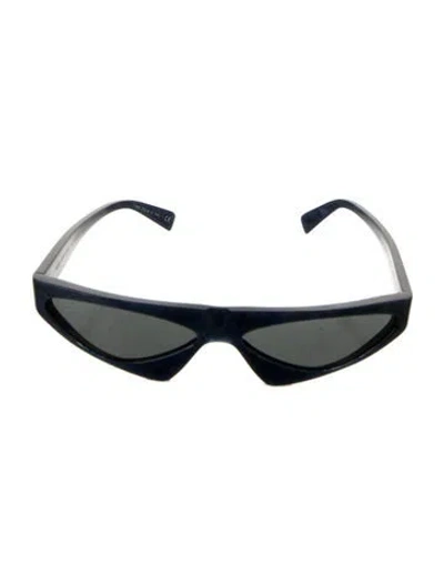 Pre-owned Alain Mikli Shield Mirrored Sunglasses In Blue