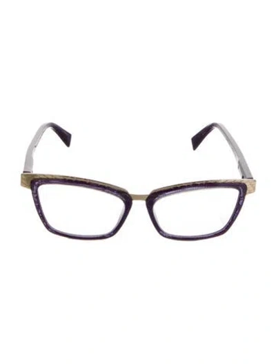 Pre-owned Alain Mikli Square Eyeglasses In Purple
