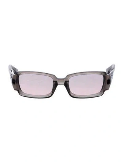 Pre-owned Alain Mikli Square Tinted Sunglasses In Grey/metallic/pink