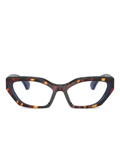 Alain Mikli Tortoiseshell Cat-eye Glasses In Brown