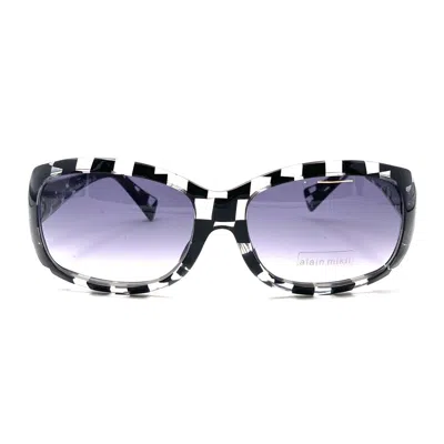 Alain Mikli Transparent A0857 Bold Checkered Sunglasses In Black