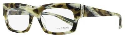 Alain Mikli Unisex Robel Eyeglasses A03101 002 Brown Tortoise Horn 54mm In Green