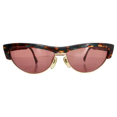Pre-owned Alain Mikli Vintage  Paris 615 Turquoise Marbled Tortoise Sunglasses In Brown