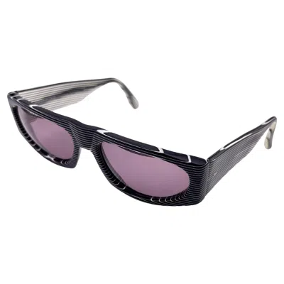 Pre-owned Alain Mikli Vintage Rare  0129 Black & White Made In France Sunglasses 1989