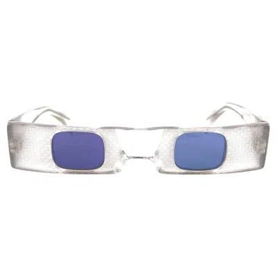 Pre-owned Alain Mikli Vintage Rare  A0110 Translucent Ice France Sunglasses 1989 In Gray