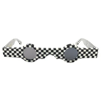 Pre-owned Alain Mikli Vintage Rare  Am89 Black & White Made In France Sunglasses 1989