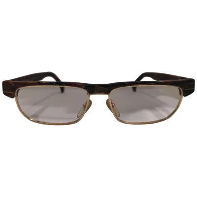 Pre-owned Alain Mikli Vintage Tortoise Gold Frames Unisex Sunglasses Circa 1990s In Gray