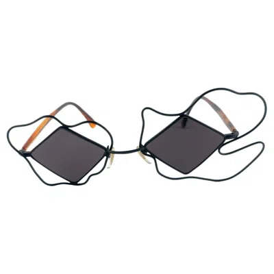 Pre-owned Alain Mikli Vintage Ultra Rare Claude Montana Haute Couture Black M 657 Sunglasses 1989