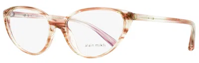 Alain Mikli Women's Cateye Eyeglasses A03081 003 Brush Pink 55mm In Multi