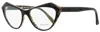 Alain Mikli Women's Eyeglasses A03089 Lumette 004 Black/brown 55mm In Multi