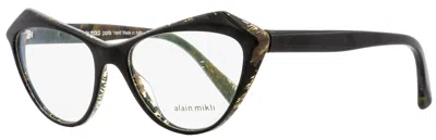 Alain Mikli Women's Eyeglasses A03089 Lumette 004 Black/brown 55mm In Multi