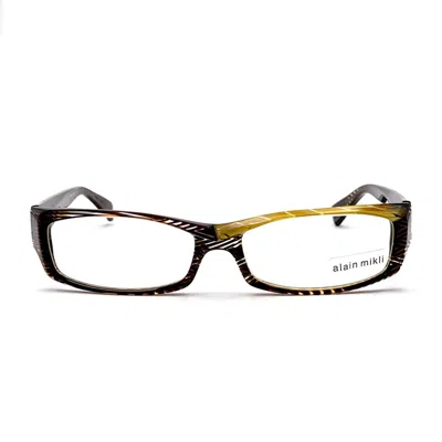 Alain Mikli Yellow A0714 Acetate Rectangular Glasses In Multi