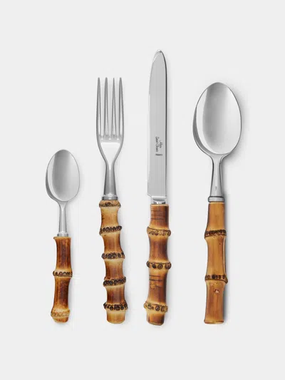 Alain Saint-joanis Bamboo Dinner Cutlery (set Of 4 Pieces) In Multi