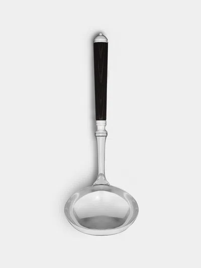 Alain Saint-joanis Marbella Ebony Soup Ladle  Abask Luxury Gift In Black
