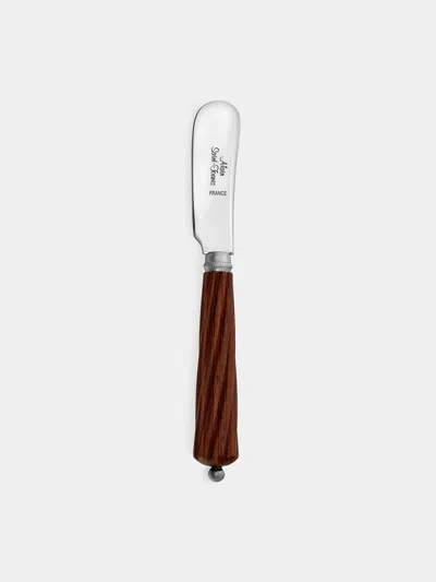 Alain Saint-joanis Oregon Rosewood Butter Spreader  Abask Luxury Gift In Brown