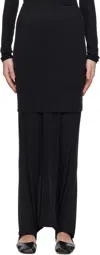 Alainpaul Black Fuseau Warm-up Maxi Skirt In Black