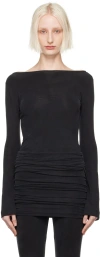 Alainpaul Black Minimal Justaucorps T-shirt In Black