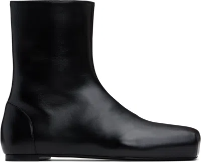 Alainpaul Black Pina Flat Boots