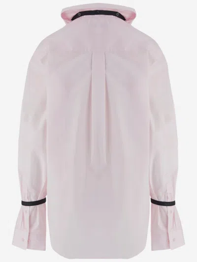 Alainpaul Cotton With Contrast Trim Shirt In Pink