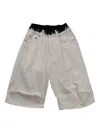 Alainpaul Denim Knee-lenght Shorts In White