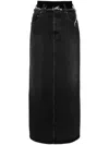 Shop Alainpaul Distressed Denim Skirts In Black