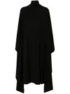 Alainpaul Draped Midi Dress In Black