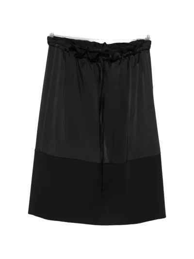 Alainpaul Drawstring-fastening Mini Skirt In Black