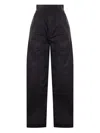 Alainpaul Elastic-waistband Nylon Trousers In Black