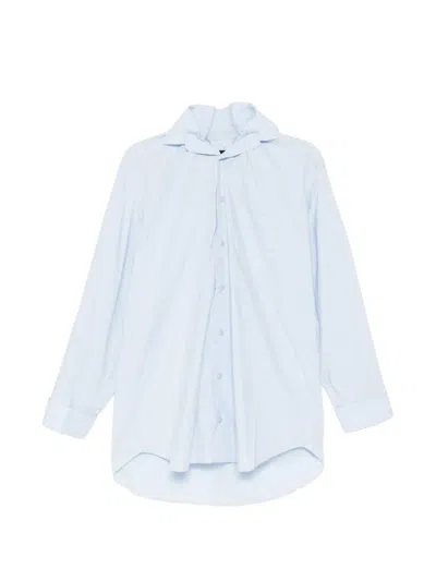 Alainpaul Elasticated Collar Shirt In Blue
