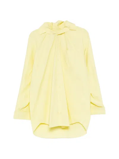 Alainpaul Elasticated-collar Shirt In Yellow