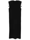 Alainpaul Embroidered Layered Midi Dress In Black