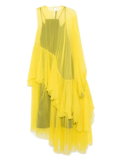 Alainpaul Extend Ruffle Dress In Gelb