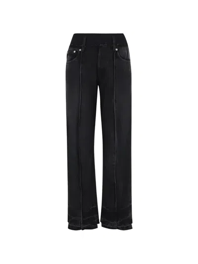 Alainpaul Frayed Washed-effect Jeans In Blue