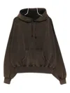 Alainpaul Gathered Neckline Hoodie In Brown