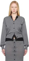 Alainpaul Gray Knit Bascule Cardigan
