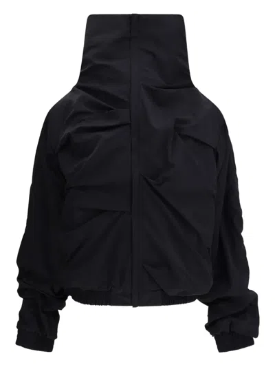 ALAINPAUL HIGH-NECK GATHERED JACKET