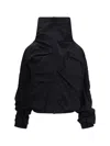 Alainpaul High-neck Gathered Jacket In Black