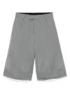 Alainpaul Knee Tailored Shorts In Grey