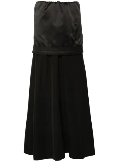 ALAINPAUL LAYERED WOOL MAXI SKIRT
