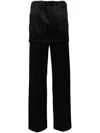 Alainpaul Layered Wool Track Pants In Black