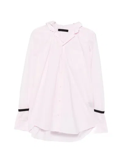 Alainpaul Logo-strap Chest-pocket Shirt In Pink