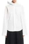 Alainpaul White Scarf Collar Shirt In White