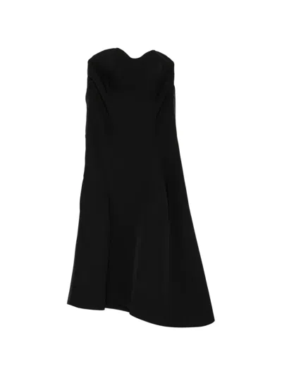 Alainpaul Off-the-shoulder Bustier Dress In Black
