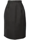 Alainpaul Open Tailored Skirt In Grey